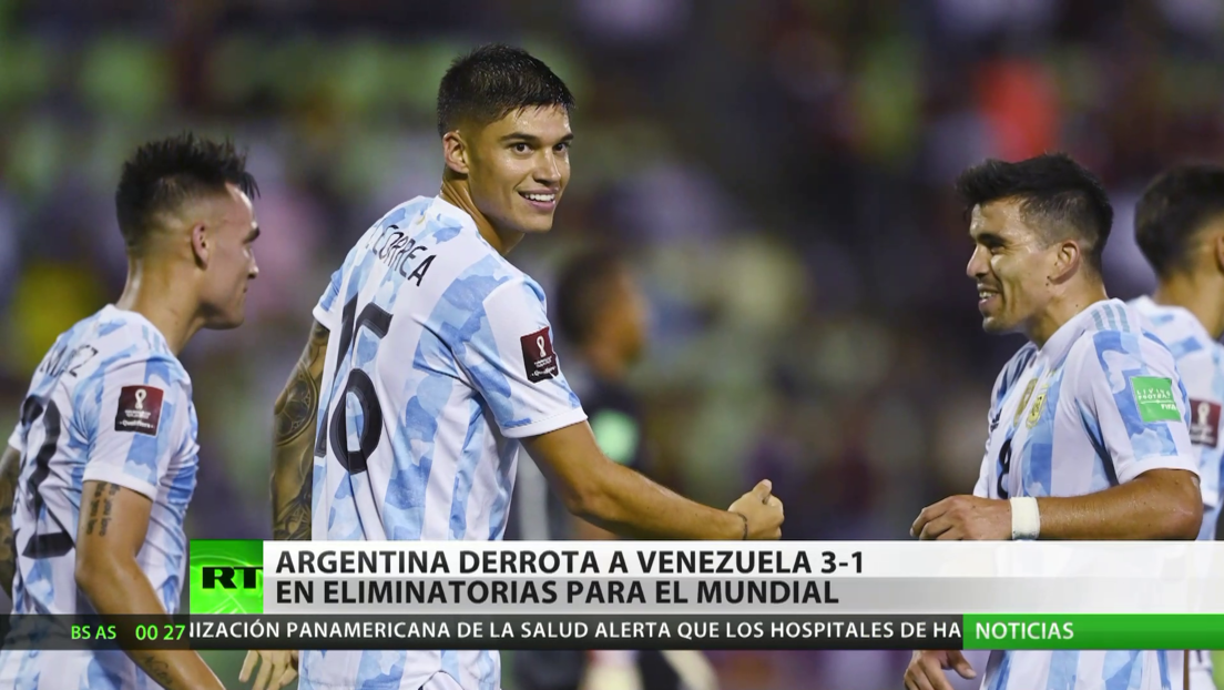 Argentina gana a Venezuela por 1-3 en las eliminatorias para el Mundial de 2022
