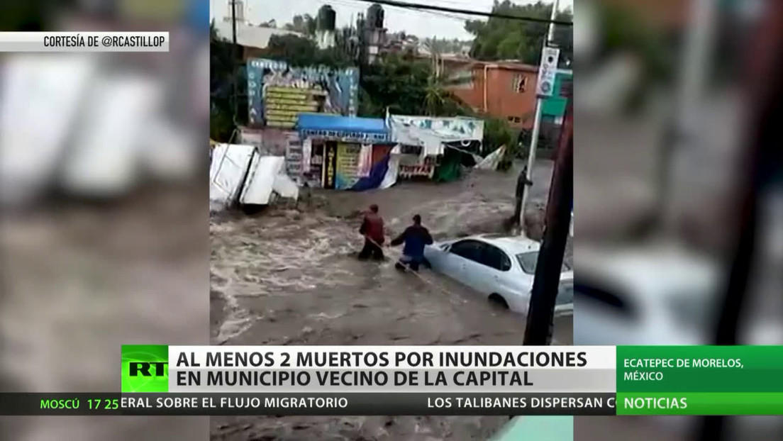 Al menos dos muertos deja las fuertes lluvias en el municipio mexicano de Ecatepec