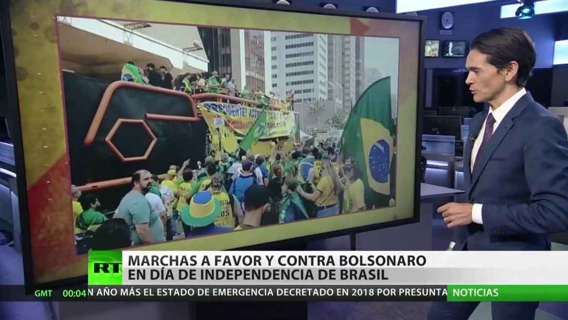 Marchas a favor y en contra de Bolsonaro en el Día de la Independencia de Brasil