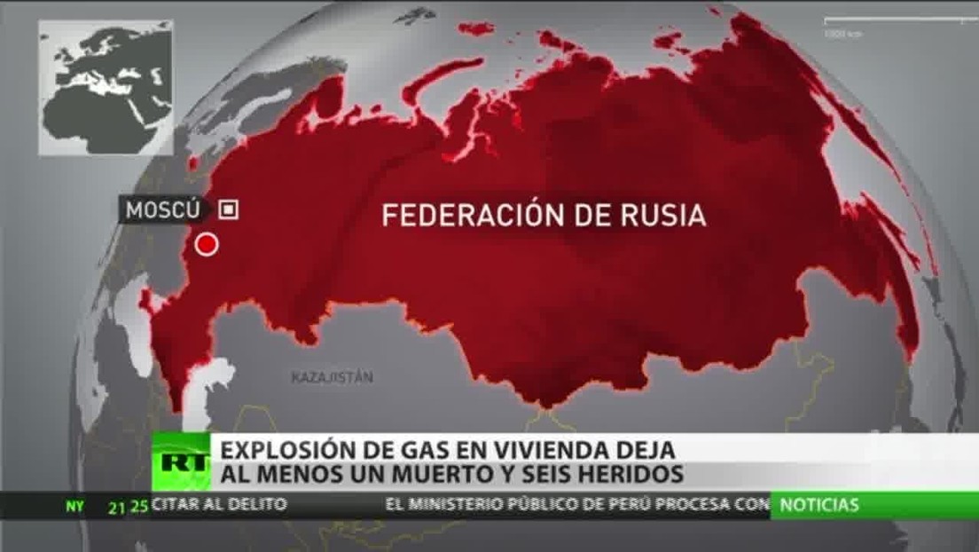Una explosión de gas en una vivienda deja al menos un muerto y seis heridos en una ciudad del oeste de Rusia