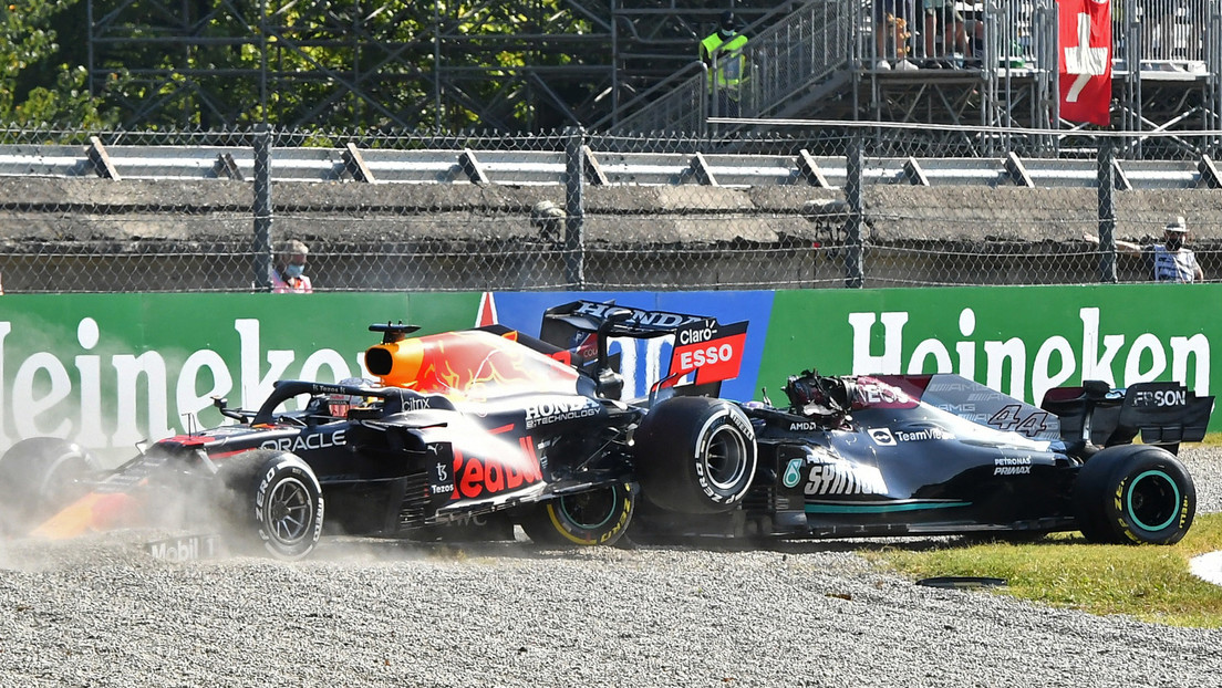 VIDEO: Hamilton y Verstappen colisionan durante el Gran Premio de Italia de Fórmula 1