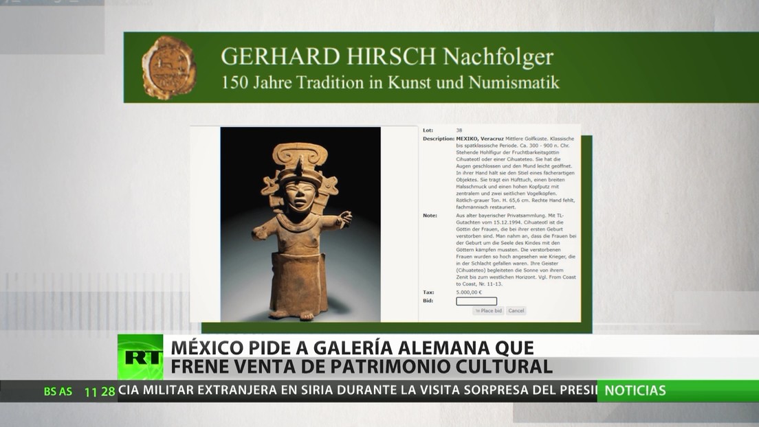 México pide a una galería alemana que frene la venta de 74 piezas arqueológicas que forman parte de su patrimonio cultural