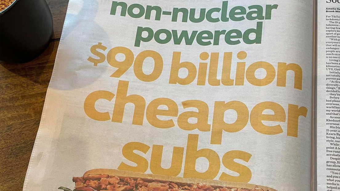"Subs 90.000 millones más baratos de propulsión no nuclear": Subway se burla de la cancelación por Australia de la compra de submarinos franceses