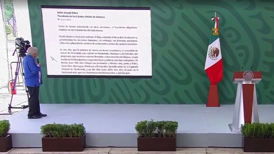 López Obrador revela el contenido de la carta enviada a Biden para "actuar con más urgencia" en Centroamérica