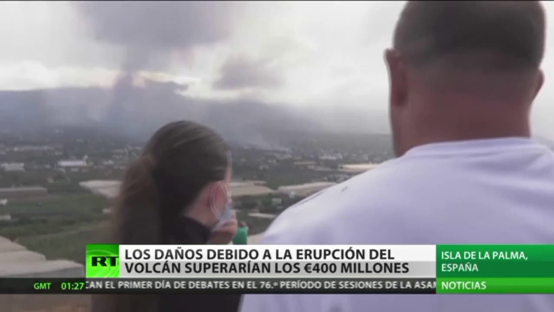 Daños provocados por la erupción del volcán en la isla española La Palma podrían superar los 460 millones de dólares
