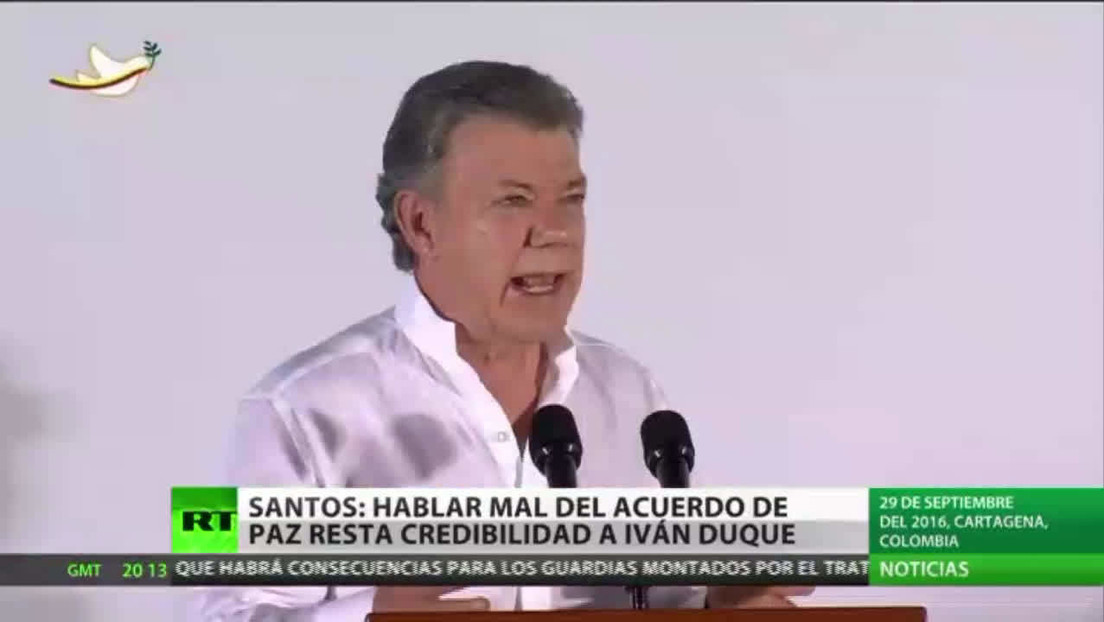 Santos: Hablar mal del Acuerdo de Paz en Colombia le resta credibilidad a Iván Duque
