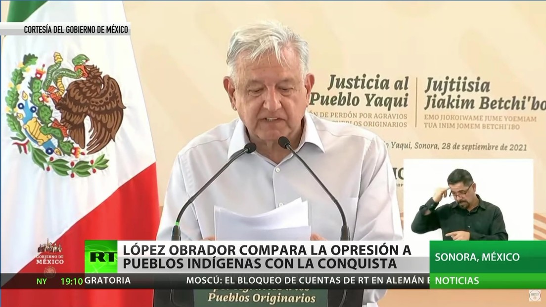 López Obrador compara la opresión a los pueblos indígenas con la Conquista