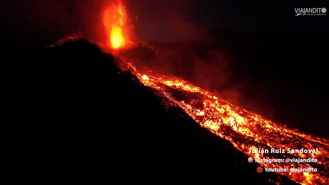 VIDEO: Continúa la erupción del volcán de la isla española de La Palma