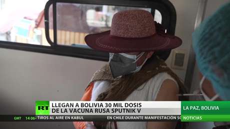 Llegan a Bolivia 30.000 dosis de la vacuna rusa Sputnik V