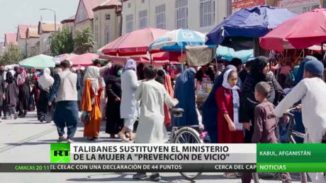Talibanes sustituyen el Ministerio de la Mujer por "Prevención del Vicio"