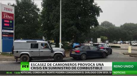 Reino Unido sufre una crisis de combustible ante la escasez de suministros causada por la falta de camioneros para su distribución