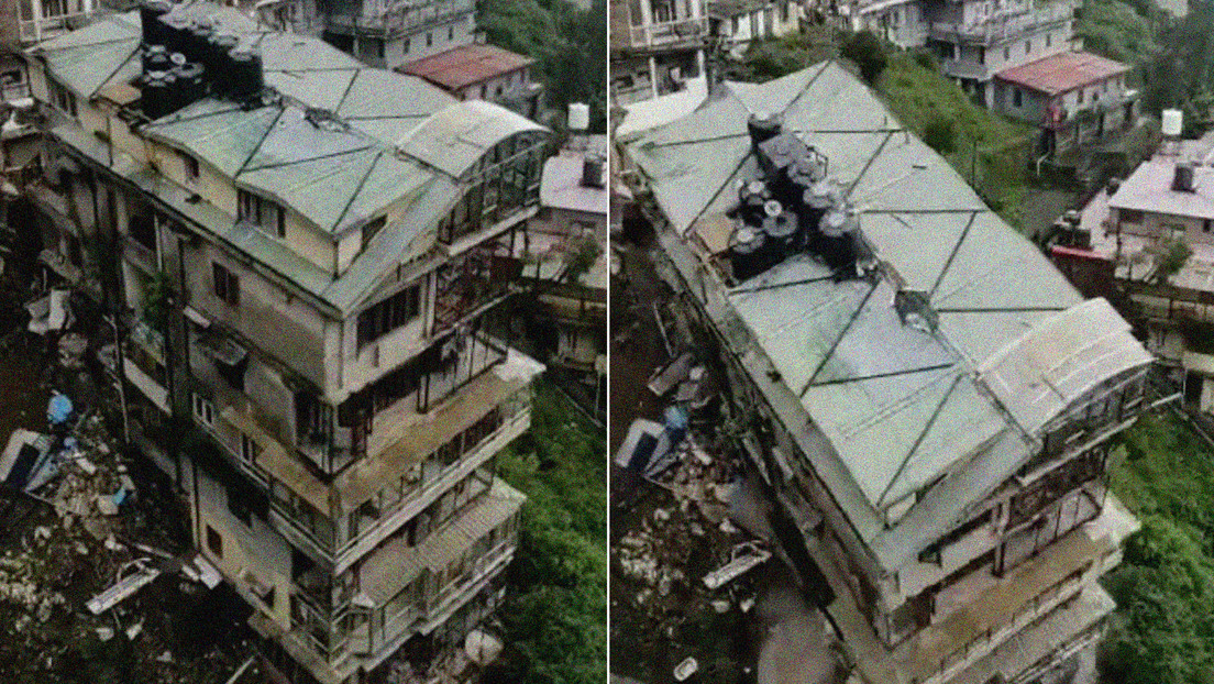 VIDEOS: Colapsa como un castillo de naipes un edificio residencial de ocho pisos en la India