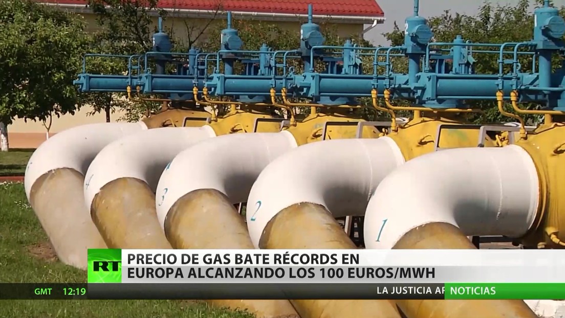 El precio de gas bate un nuevo récord en Europa alcanzando los 100 euros por MWh