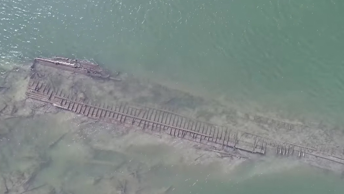 VIDEO: Aparece un barco hundido hace 130 años en EE.UU. debido a la sequía prolongada