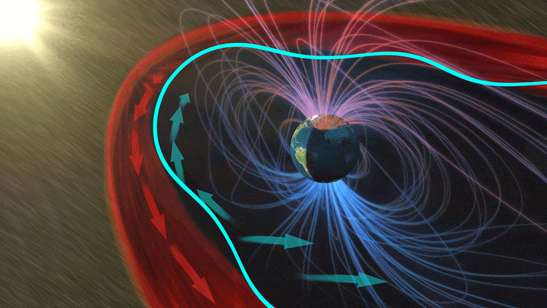 Descubren qué sucede cuando el viento solar golpea la 'burbuja' magnética de la Tierra