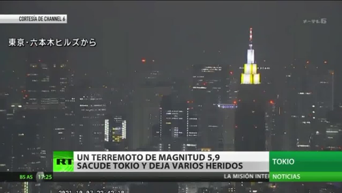 Un terremoto de magnitud 5,9 sacude Tokio y deja varios heridos