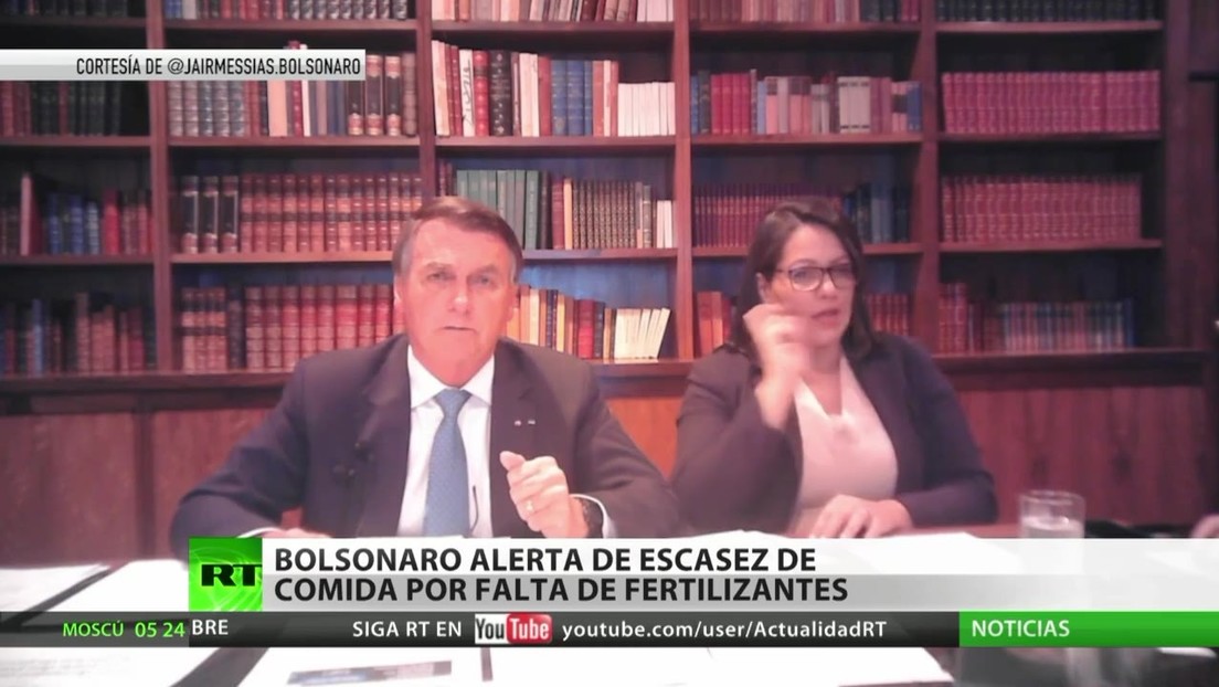 Bolsonaro alerta de escasez de comida por falta de fertilizantes
