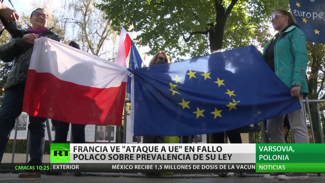 Francia ve como un "ataque" a la Unión Europea el fallo de la Justicia polaca sobre la prevalencia de su ley nacional