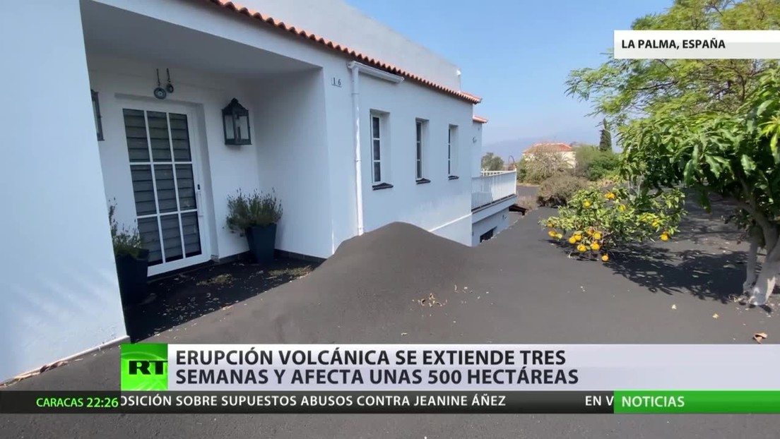 La erupción volcánica en La Palma dura ya tres semanas y afecta a unas 500 hectáreas