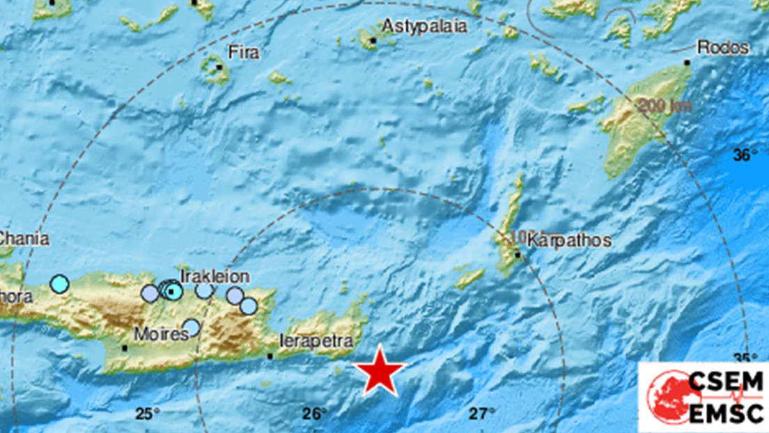 Se registra un sismo de magnitud 6,3 cerca de la isla griega de Creta