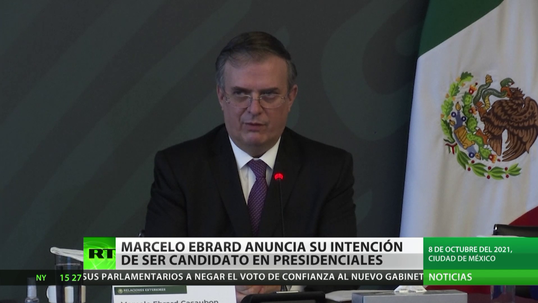 El ministro de Exteriores de México, Marcelo Ebrard, anuncia su intención de ser candidato presidencial