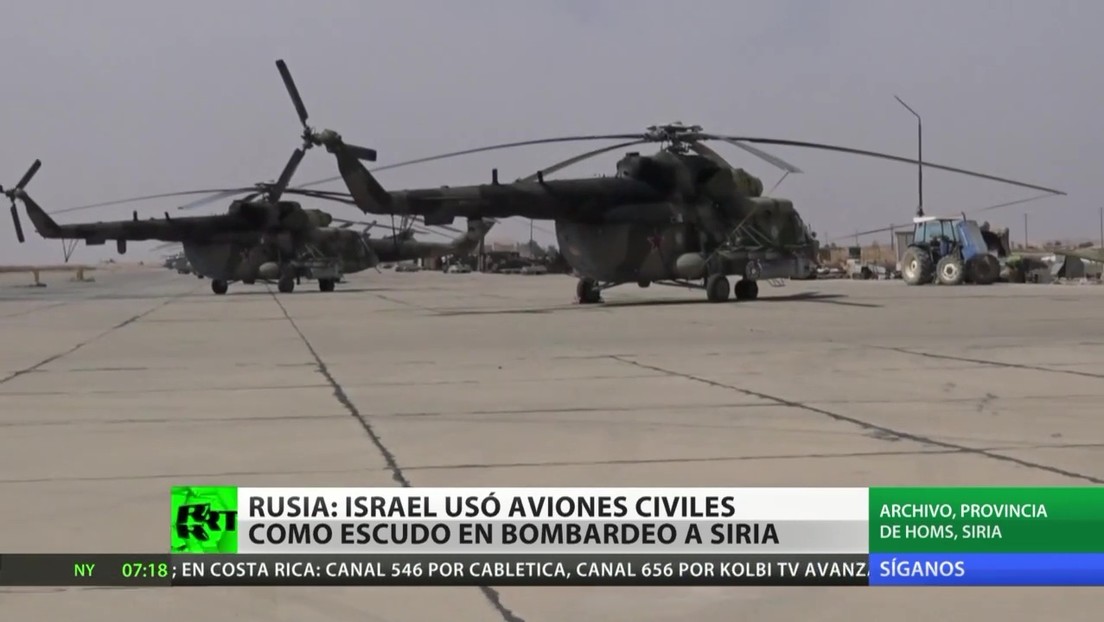 Rusia acusa a Israel de utilizar aviones civiles como cobertura durante su último bombardeo contra Siria