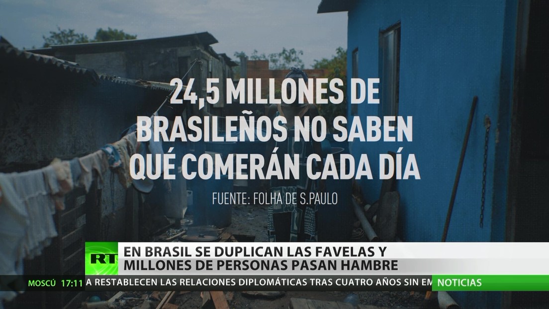 En Brasil se duplican las favelas y millones de personas pasan hambre