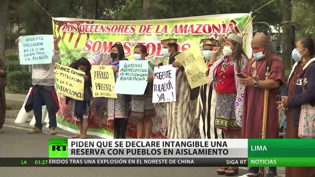 Indígenas peruanos piden que se declare intangible una reserva amazónica con pueblos en aislamiento
