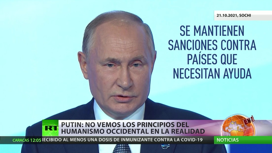 Putin: "No vemos los principios del humanismo occidental en la realidad"