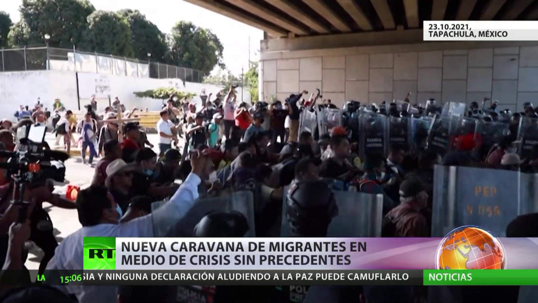 Caravana de migrantes continúa su camino hacia Ciudad de México en medio de una crisis migratoria sin precedentes