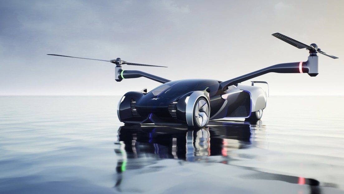 'Coche-helicóptero': empresa china presenta un futurístico auto volador que también podrá circular por las carreteras