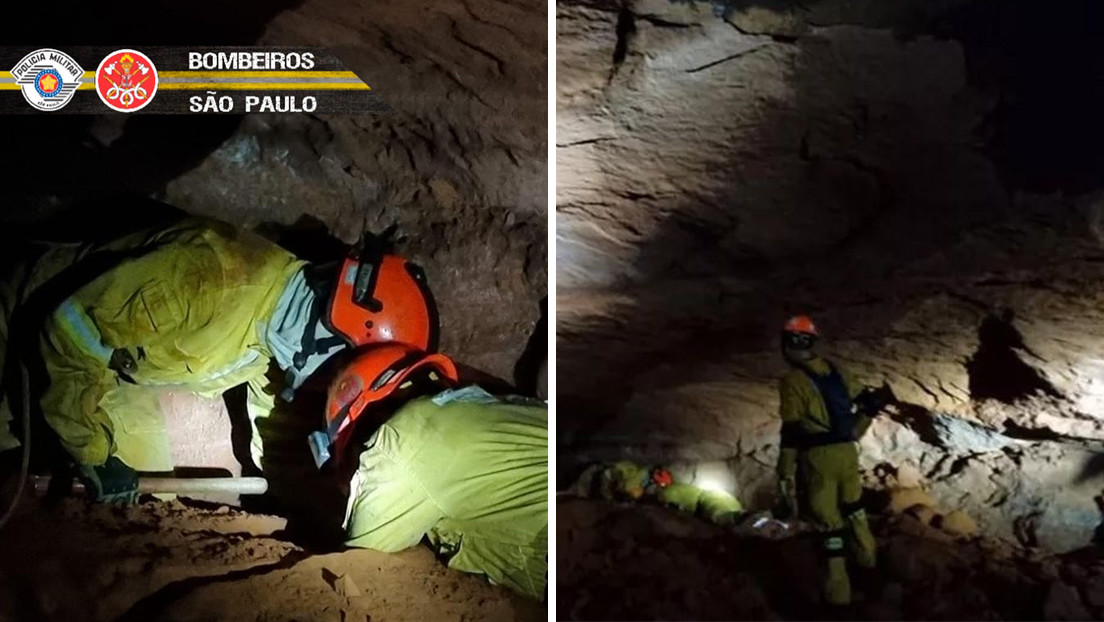 Al menos 12 bomberos quedan atrapados tras el colapso de una cueva en Brasil