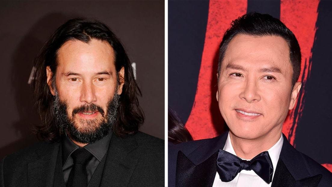 VIDEO: Keanu Reeves regala al coprotagonista de 'John Wick 4' un bastón personalizado con motivo del final del rodaje