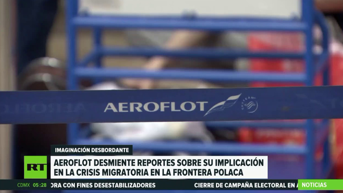 Desmienten en Rusia las acusaciones de la supuesta implicación de Aeroflot en la crisis migratoria en la frontera polaca