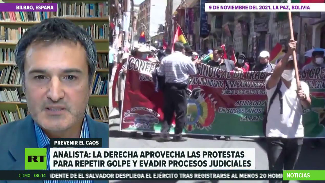 Periodista denuncia un "nuevo intento de reeditar el golpe de Estado de 2019" en Bolivia