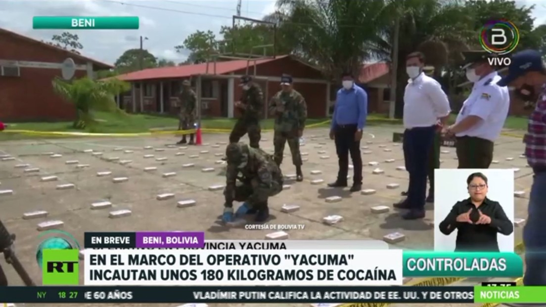 Incautan en Bolivia 180 kilos de cocaína