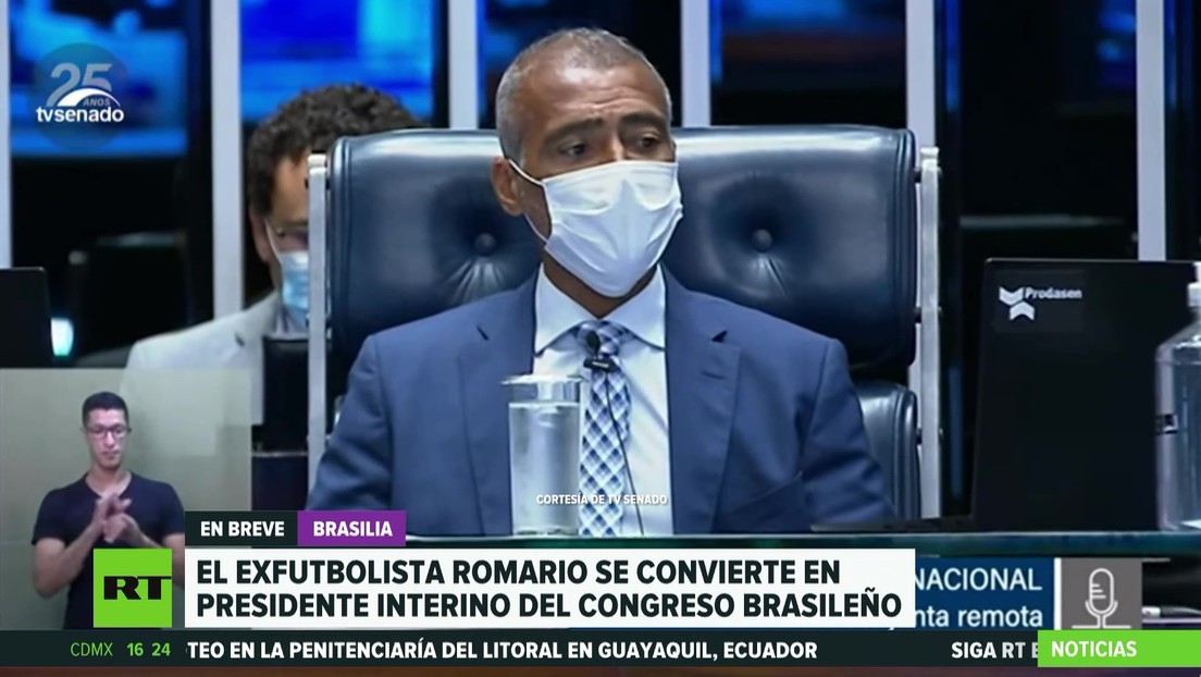 El exfutbolista Romário se convierte en presidente interino del Congreso brasileño