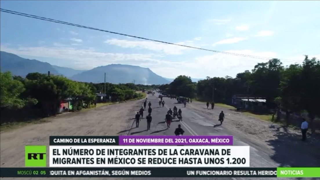Se reducen a unos 1.200 los integrantes de la caravana de migrantes en México