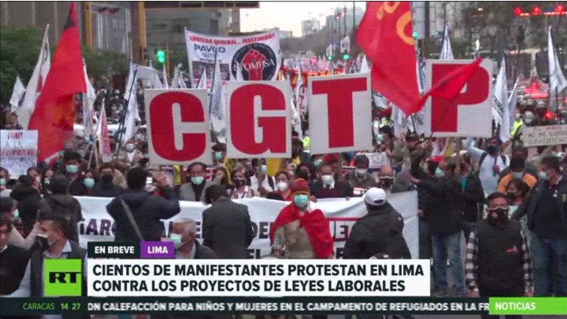 Protestas ciudadanas en Perú en contra de los nuevos proyectos de leyes laborables
