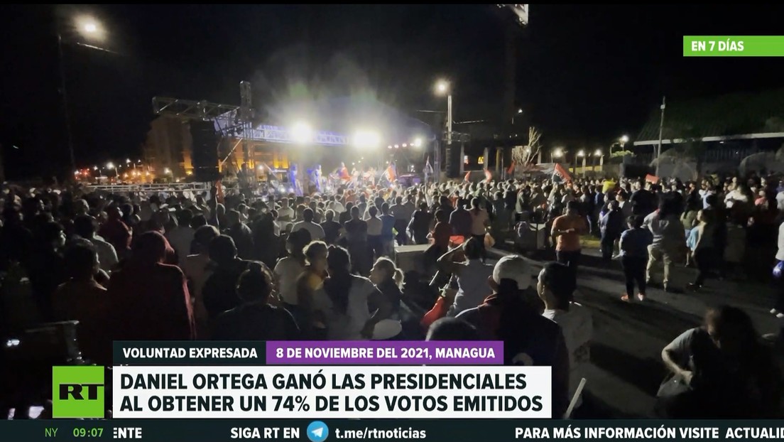 Daniel Ortega ganó las elecciones presidenciales en Nicaragua con más del 74%  de los votos