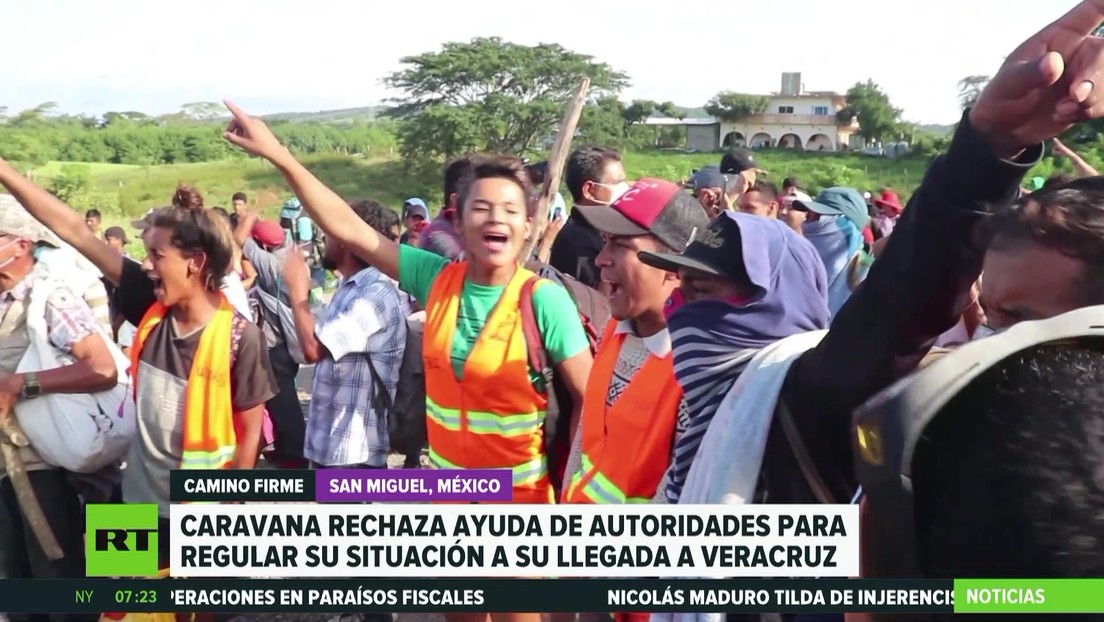 México: Migrantes rechazan la ayuda de las autoridades para regular su situación a su llegada a Veracruz