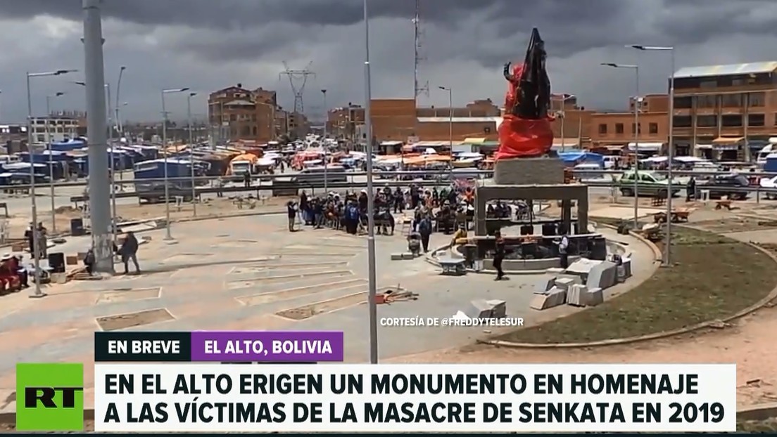 En la ciudad boliviana de El Alto  erigen un monumento en homenaje a las víctimas de la masacre de Senkata en 2019