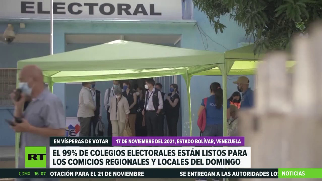 En Venezuela, el 99% de los colegios electorales están listos para los comicios regionales y locales