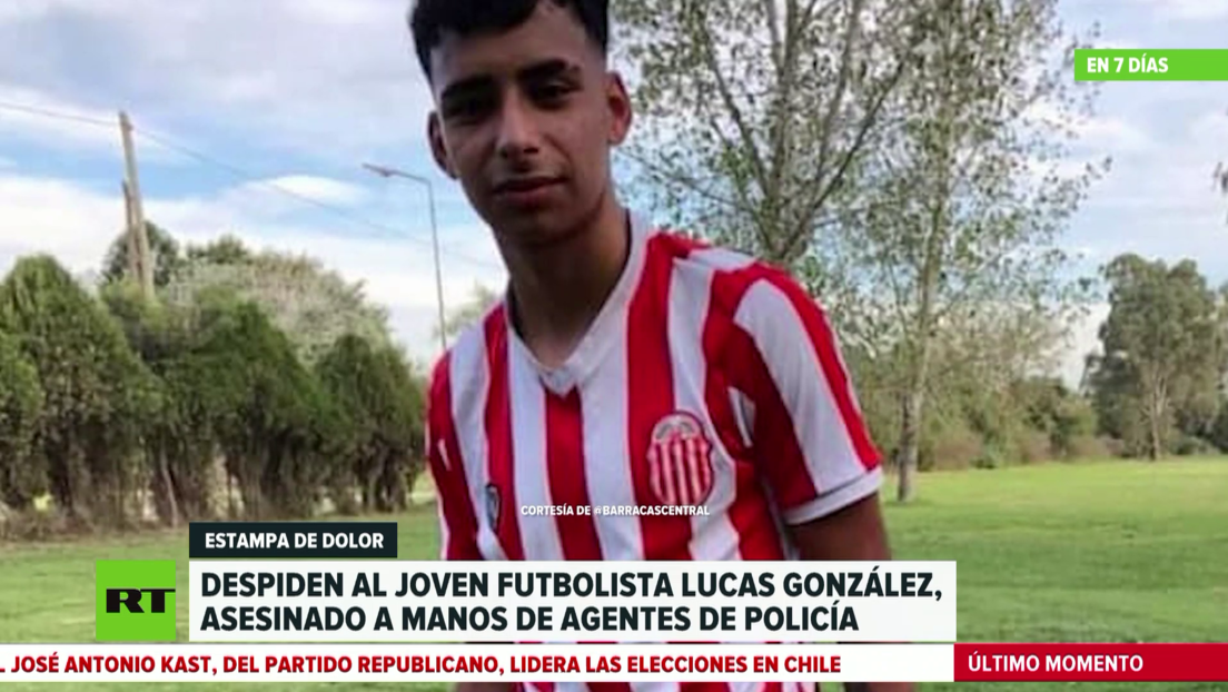 Despiden al joven futbolista Lucas González, asesinado por agentes de policía en Argentina