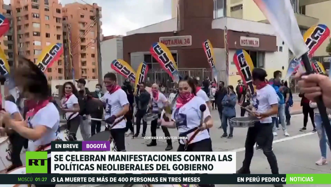 Manifestaciones contra las políticas neoliberales del Gobierno colombiano
