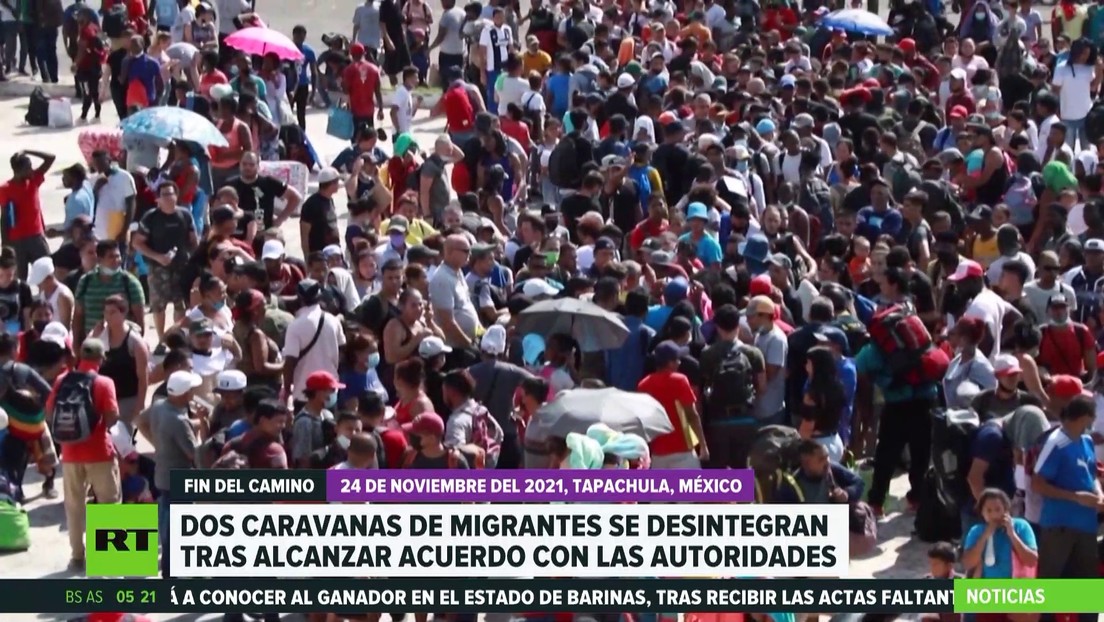 Dos caravanas de migrantes se desintegran en México tras alcanzar un acuerdo con las autoridades