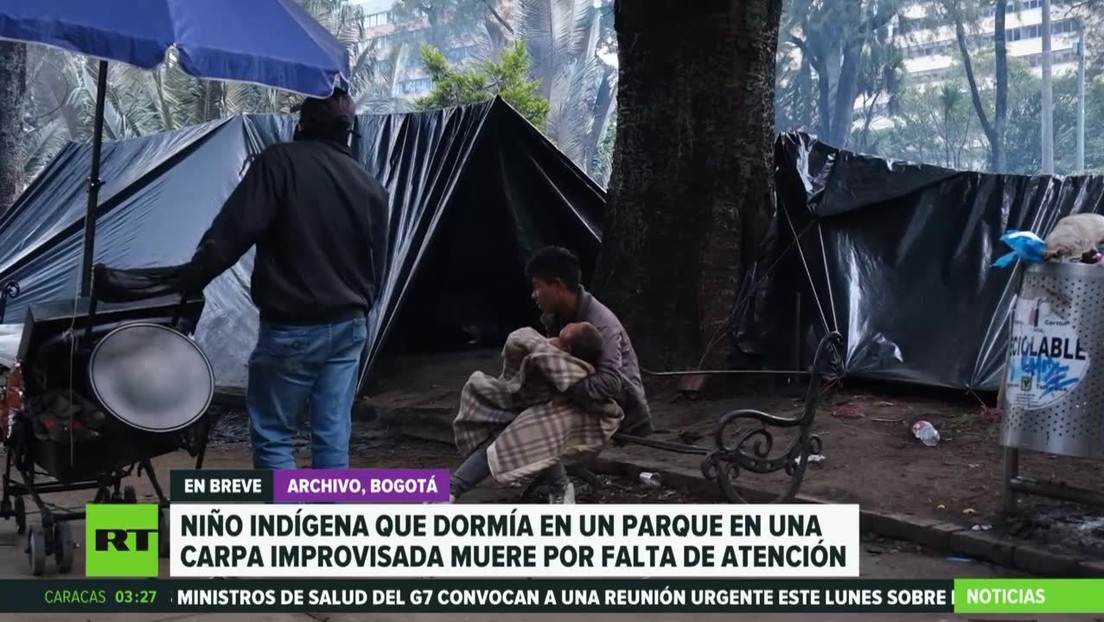 Muere un bebé indígena en un parque de Bogotá por falta de atención