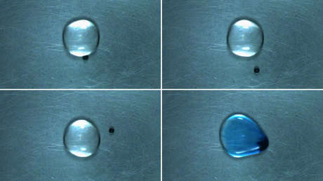 Registran un efecto físico jamás visto al calentar juntas dos gotas de líquidos distintos (VIDEO)