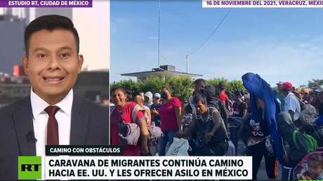 Caravana migrante continúa su camino hacia EE.UU. mientras México les ofrece asilo
