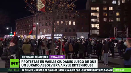 Protestas en varias ciudades estadounidenses luego de que un jurado absolviera a Kyle Rittenhouse